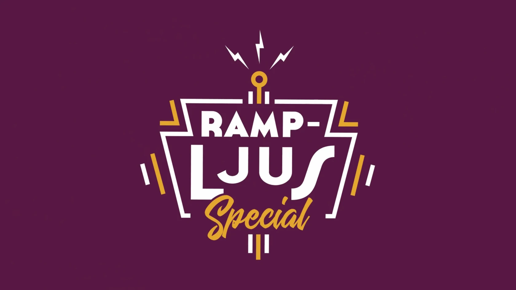 Logotyp med texten ”Rampljus Special” mot lila bakgrund.