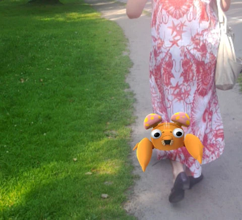 pokemon på gågata i stadsparken