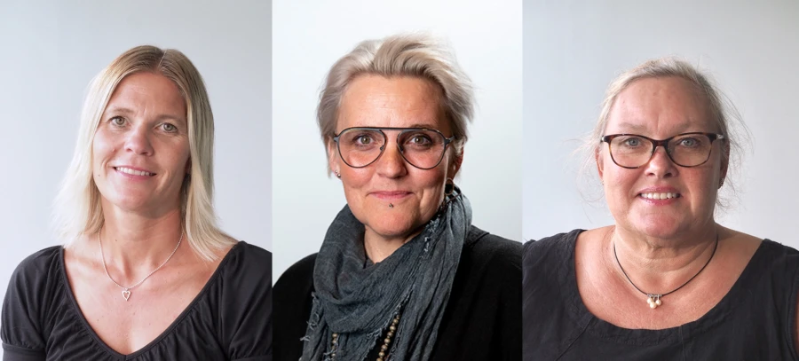 Ulrika Borkmar, Tina Sjöberg och Monica Andersson, språk-, läs- och skrivutvecklarna på Pedagogiskt center.