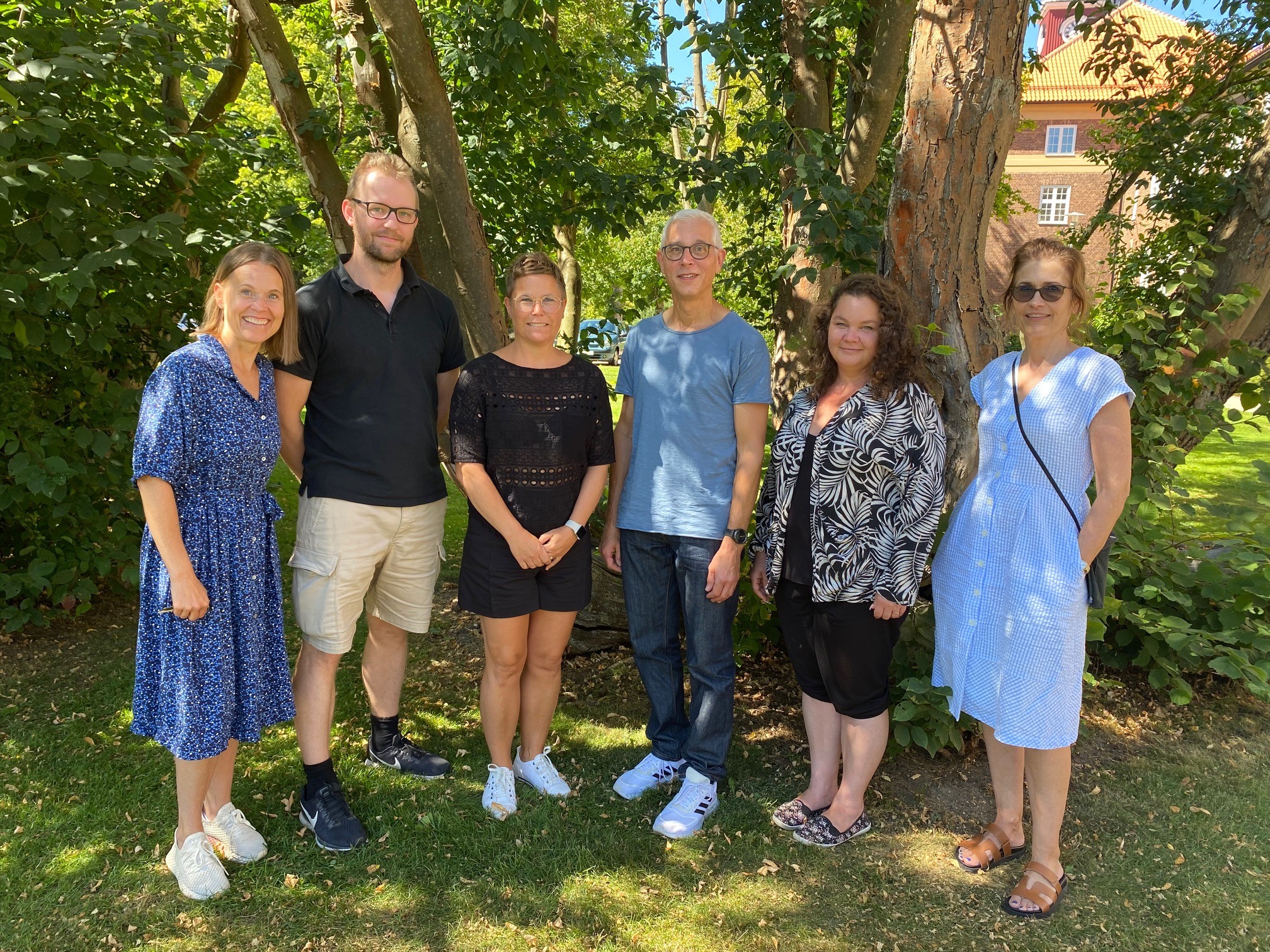 Gruppbild Jaana Nehez, Carl Bolin, Therese Jendestig, Karim Hamza, Mikaela Strand och Maria Thelin.