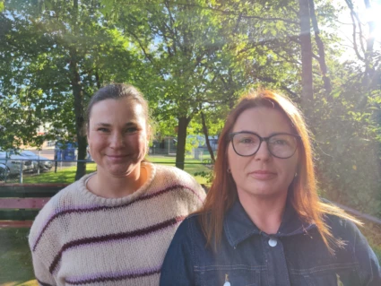 Porträtt Heidi och Martina