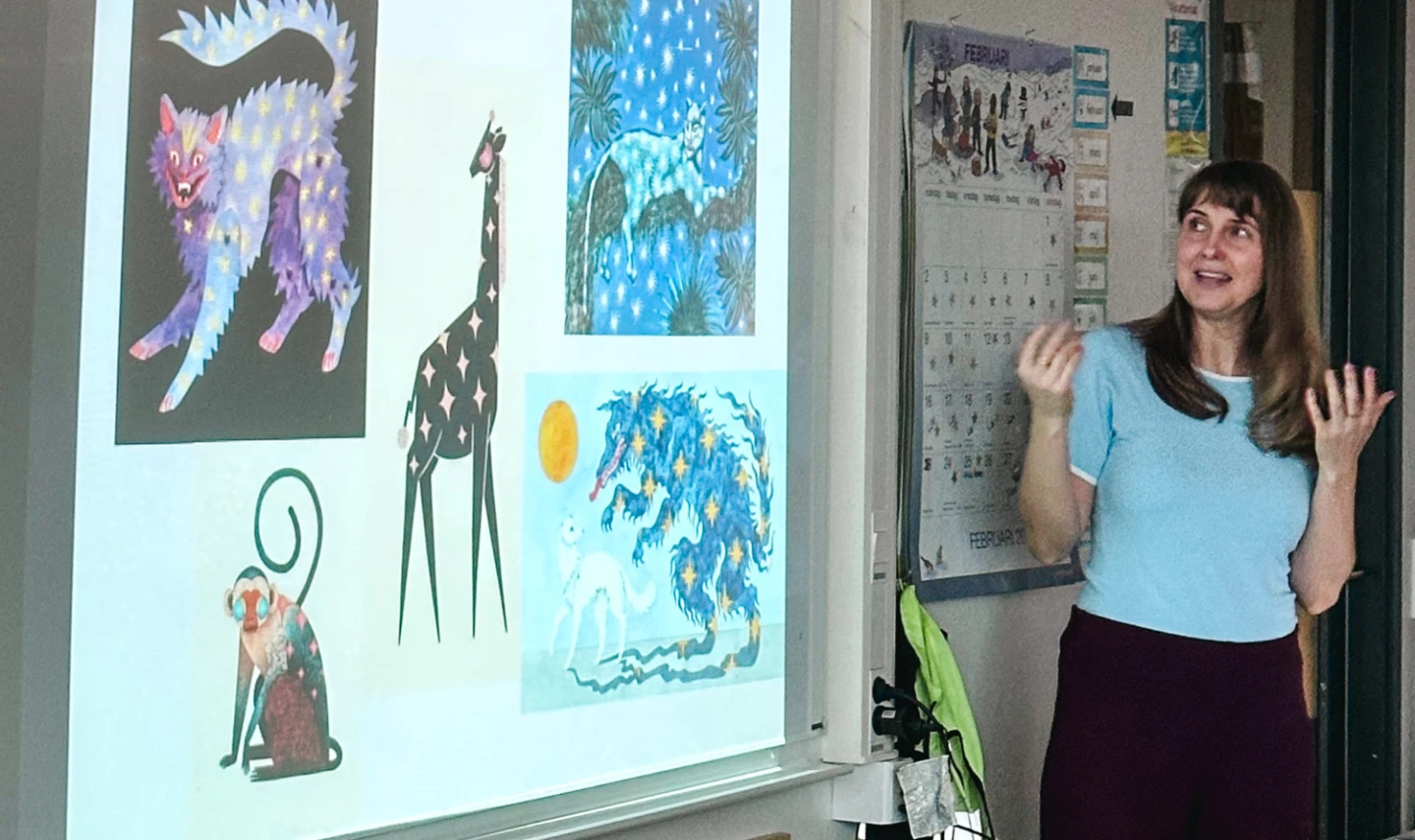 Författaren Ulrika på Tågaborgsskolan