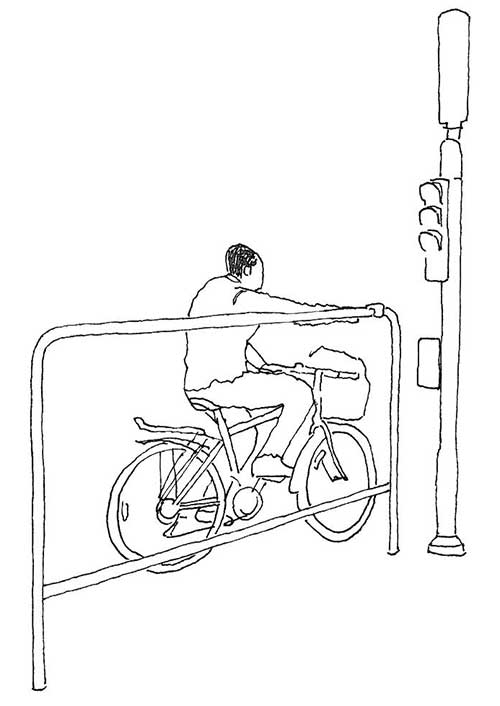 Cykelräcken, exempel ergonomiskt cykelräcke, Stop N Go från Saferoad Smekab AB
