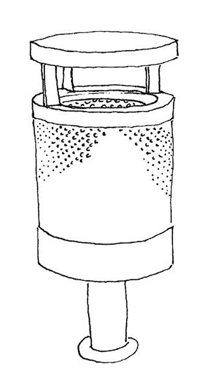 Papperskorgar, exempel papperskorg serie 50 liter, Nestor från NifoLappset