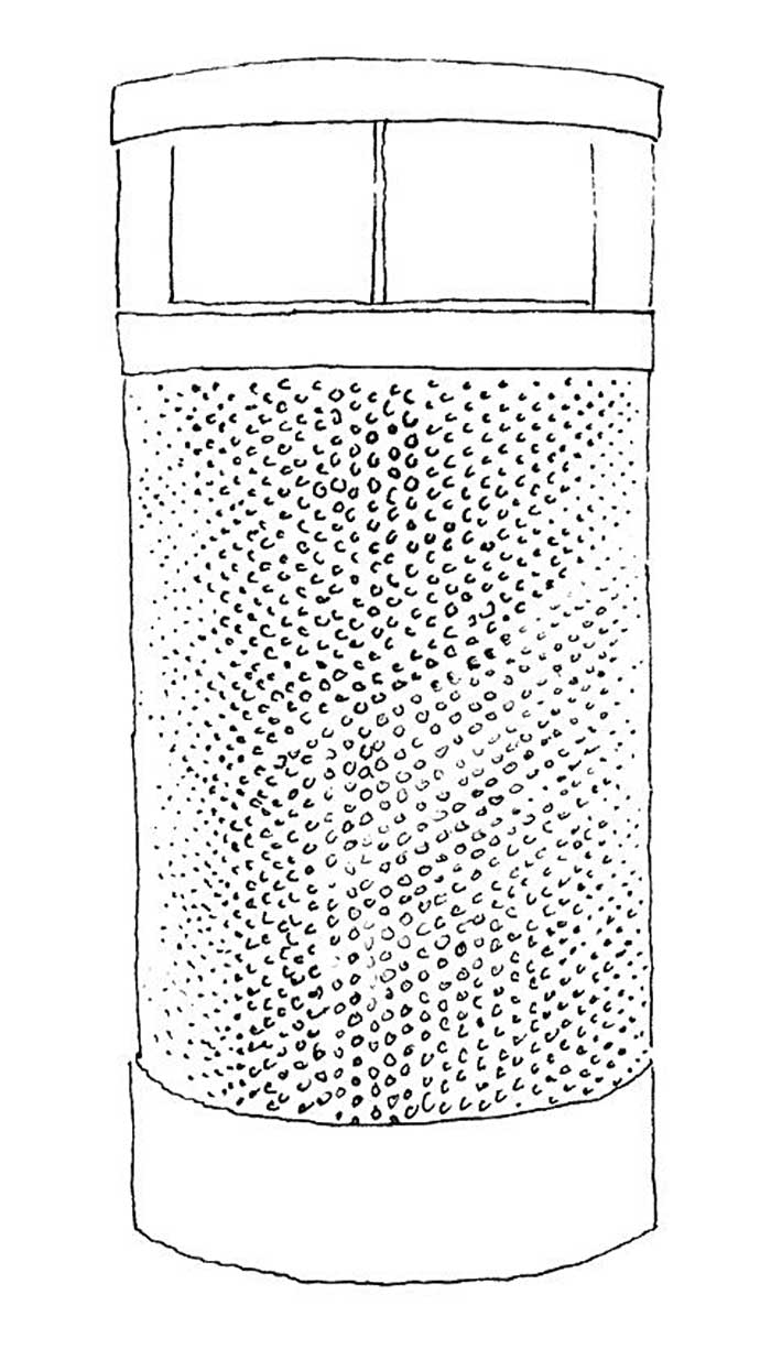 Papperskorgar, exempel papperskorg serie 70 liter utan askopp, Runar från NifoLappset