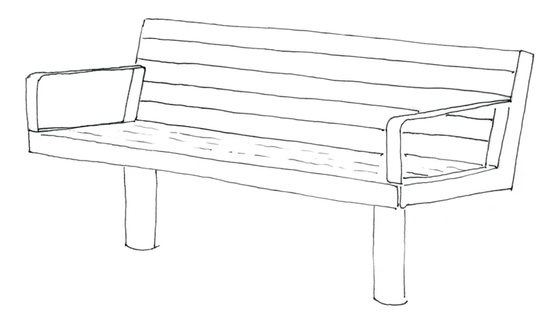 Sittplatser: Line soffa med armstöd från Blidsbergs