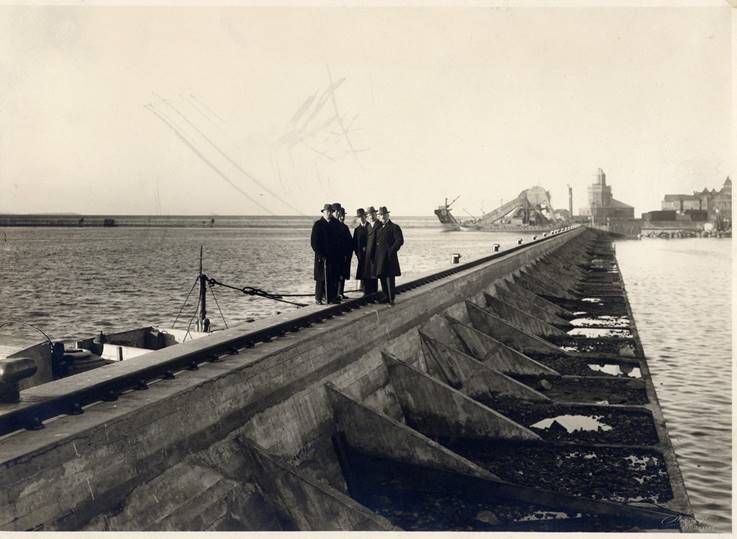 Bild från Oceanhamnen från när den byggdes under tidigt 1900-tal