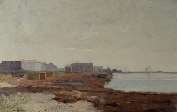 Olof Krumlinde. Vy över Helsingborg från norr.