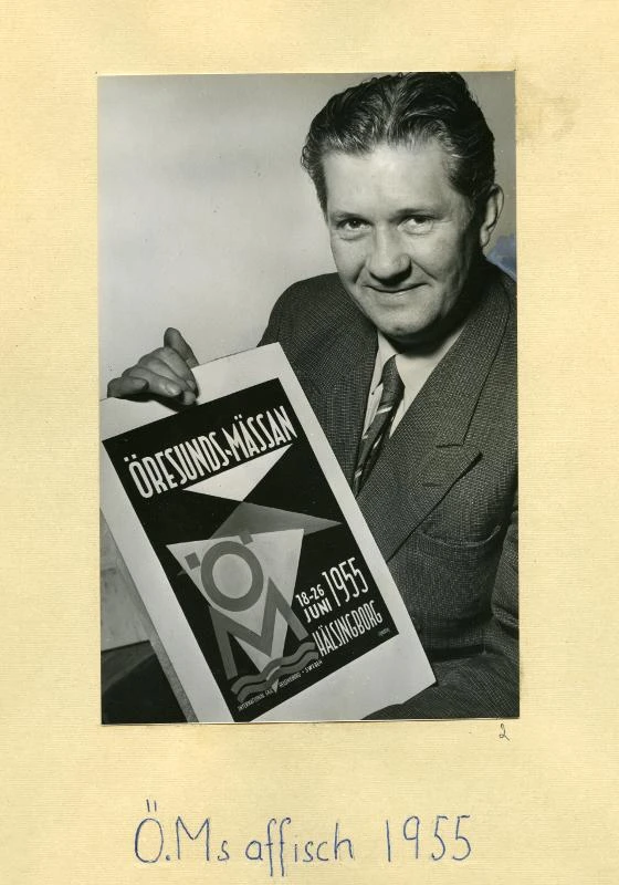 Herbert Nilsson med 1955 års affisch.