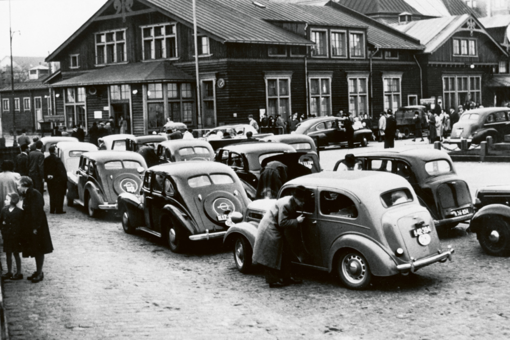   Bilkö från tiden efter andra världskriget då överfartskapaciteten var beroende av hur många järnvägsvagnar färjan skulle ta med