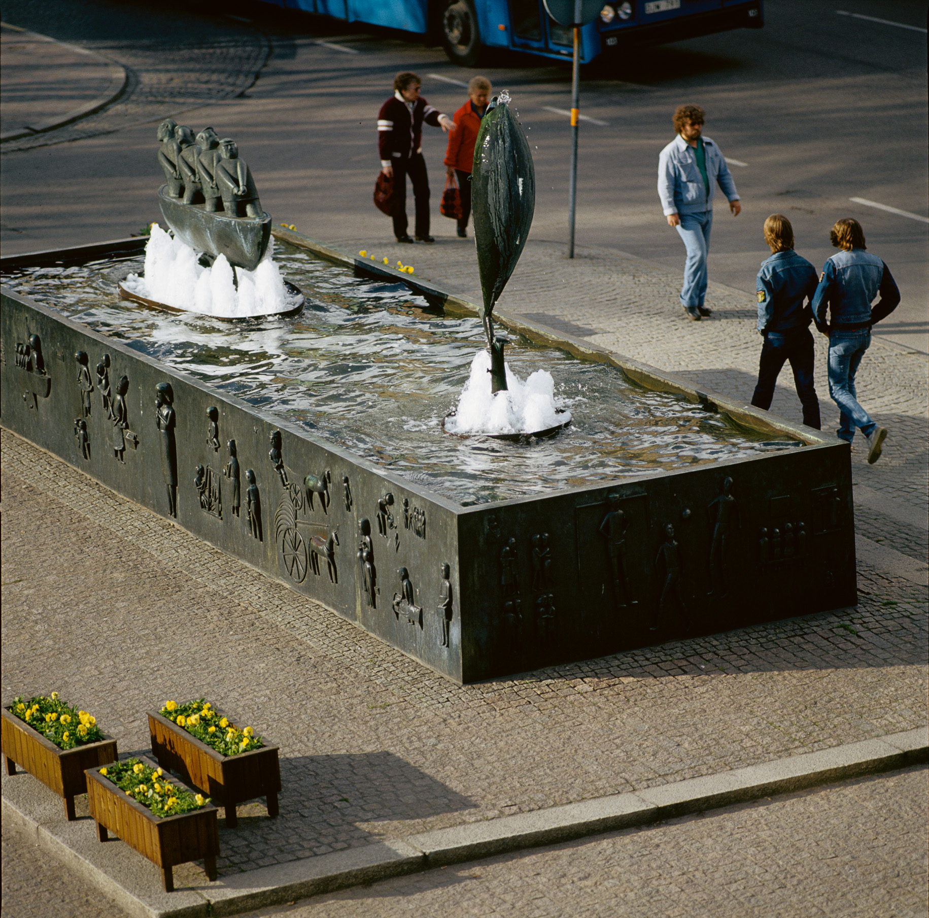 ”Fiskafänget”, på Gustav Adolfs torg. Foto: Helsingborgs Museum.