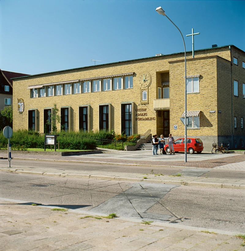 Gustav Adolfs försmalingshus. Exteriören vid Furutorpsgatan.