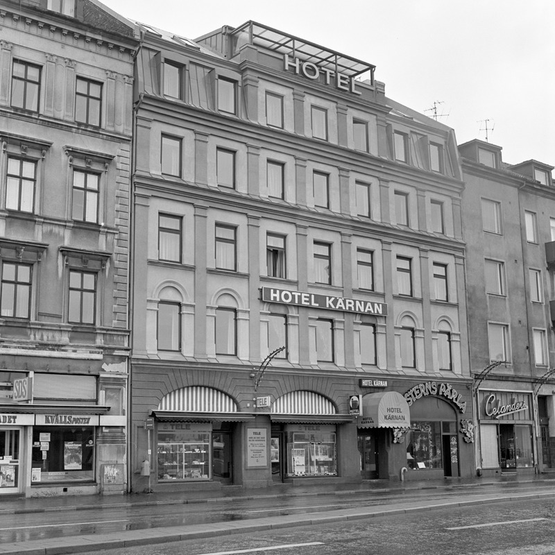 Järnvägsgatan 17 under 1980-talet.