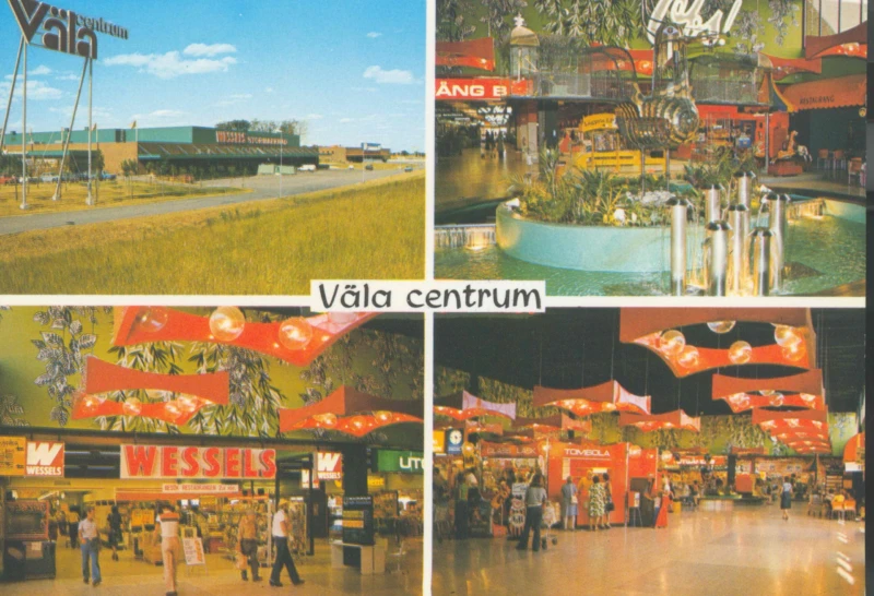 Vykort, Väla centrum 1974. Fotograf: P. Hallberg. Helsingborgs museum.