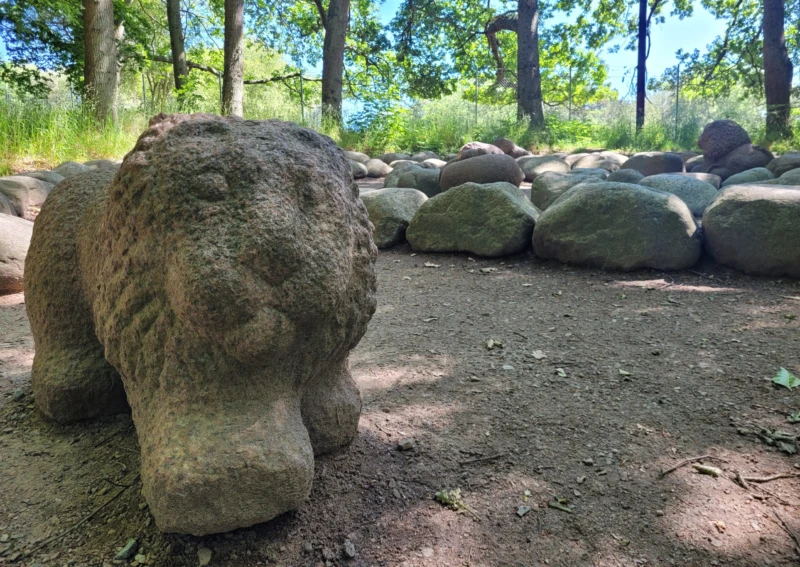 Detaljbild från Lejonlabyrinten. Foto: Agardh Hjärne.