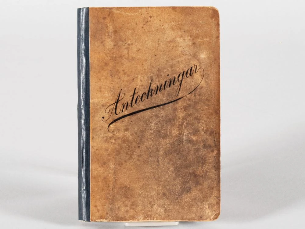 Anteckningsbok från ca 1920. Ur Helsingborgs museums samlingar.