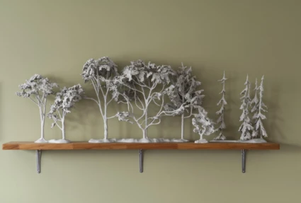 Skulptur föreställande träd.