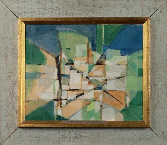 Torsten Hult, abstrakt oljemålning, 1951