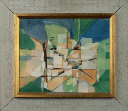 Torsten Hult, abstrakt oljemålning, 1951
