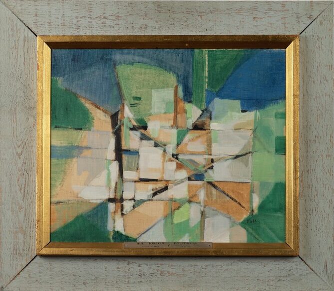 Torsten Hult, abstrakt oljemålning, 1951