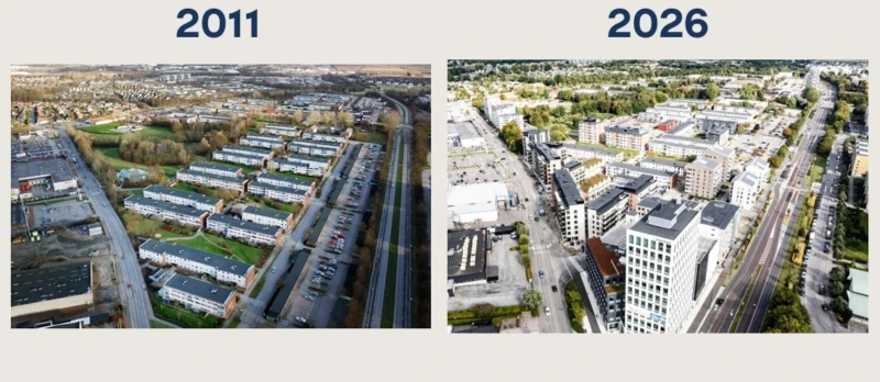 Drottninghög före och efter