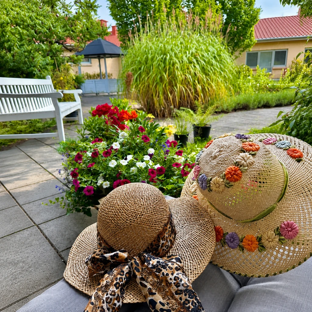 Bild på en lummig innergård.