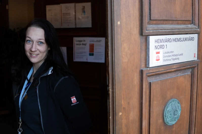 Michelle ingår i hemvårdsgrupp Nord 1 som utgår från Villa Hevea på Tågaborg.