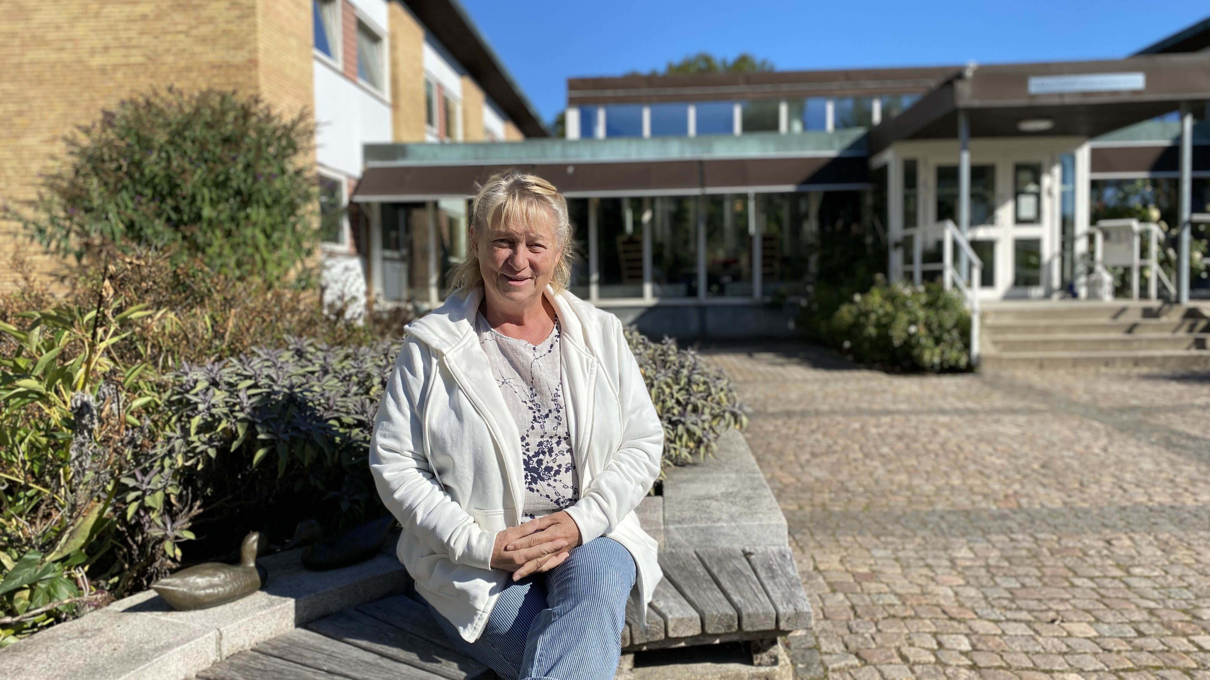 Ingrid Strömbergs mamma Eva bor på Valltorps vårdboende sedan drygt tre år tillbaka.