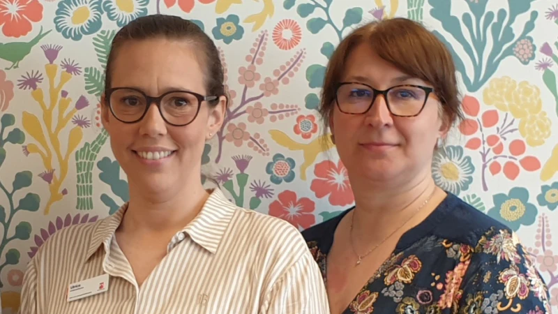 Ulrika Lindholm, undersköterska och Sanela Bajramovic, planerare Kunghults vårdboende