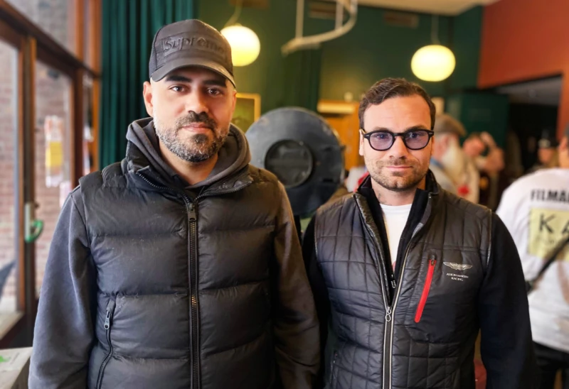 Ahmad Abu Hawash (kallad Ashe) och Christopher Clarkson från DV Media i Helsingborg var glada över att få visa upp sina verk på KAN Filmfestival.