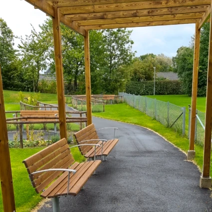 Park med bänkar, Blidögatan