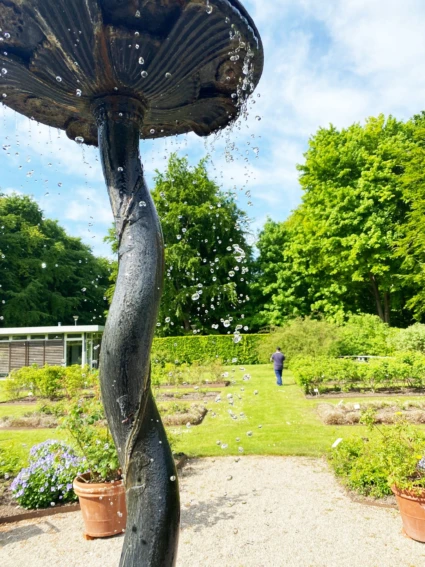 fredriksdal, naturbild, fontän