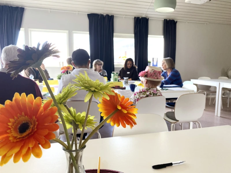 Miljön inne på Närlundas träffpunkt