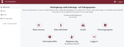Skärmbild på webbsidan för Rbok