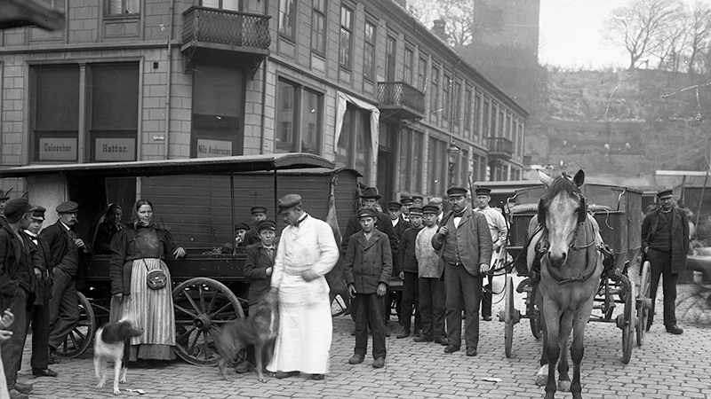 Stortorget i Helsingborg år 1900.