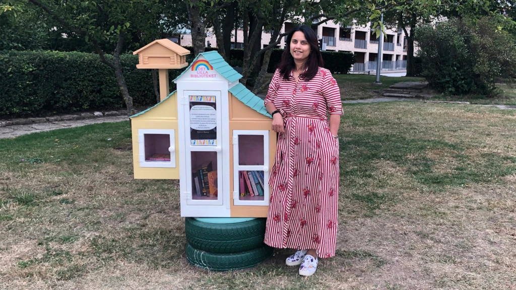 Minibiblioteket på Furutorpsplatsen