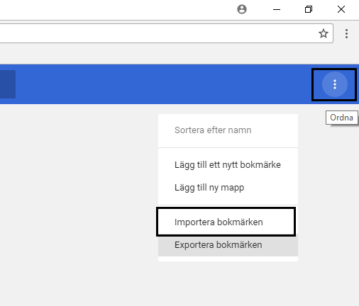 Chrome bokmärken exportera till annan dator