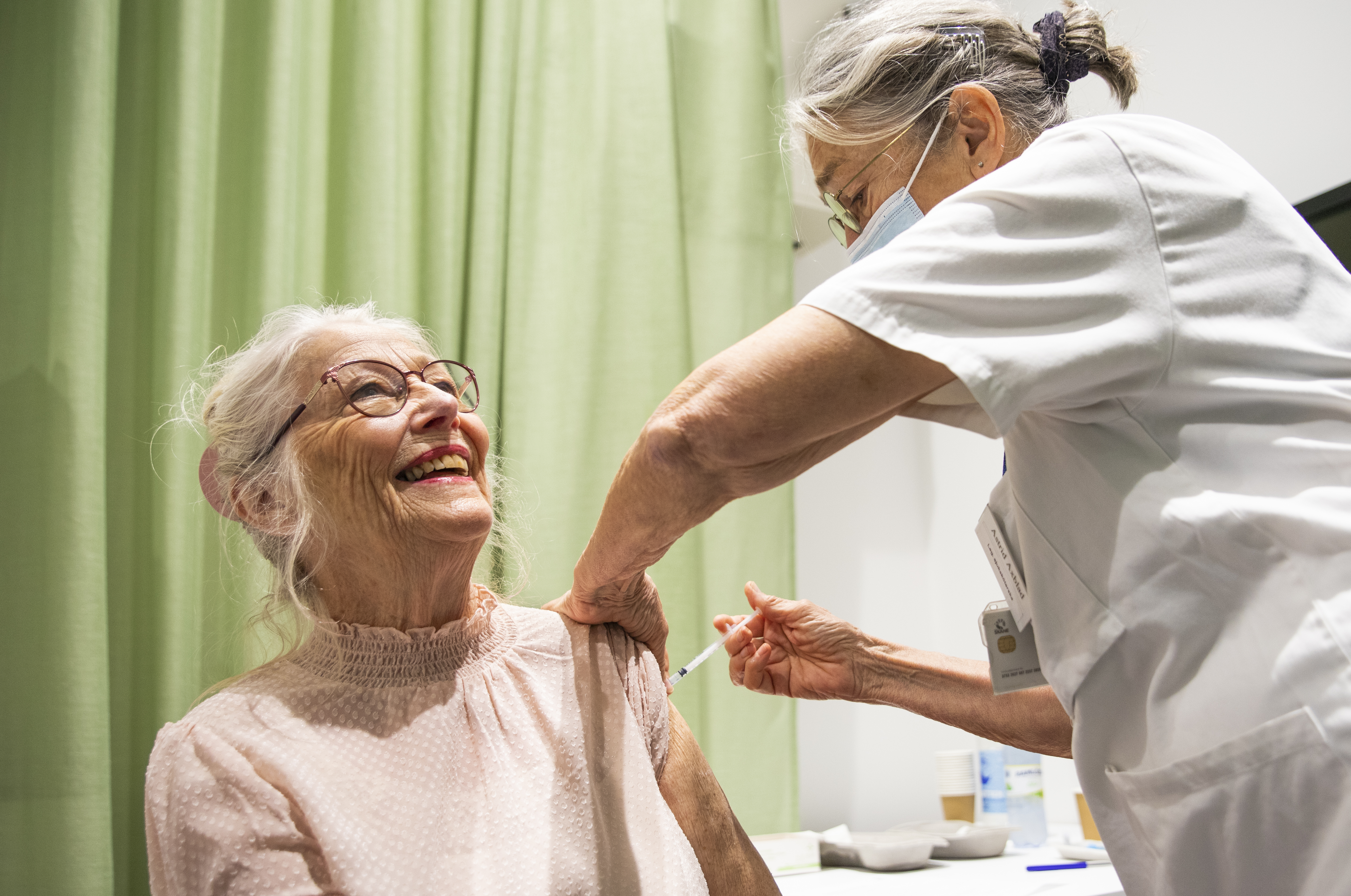 Vaccination mot covid-19 på Helsingborg C. Samtyckesavtal finns på SLF.