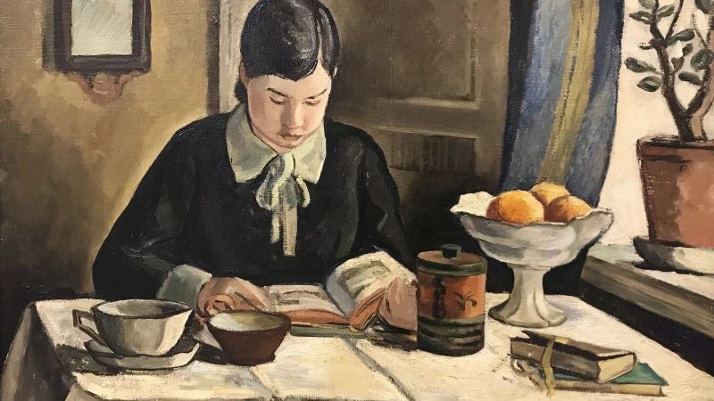 Esther Gehlin vid frukostbordet