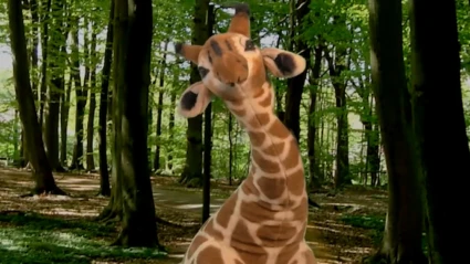 Giraff i skogen