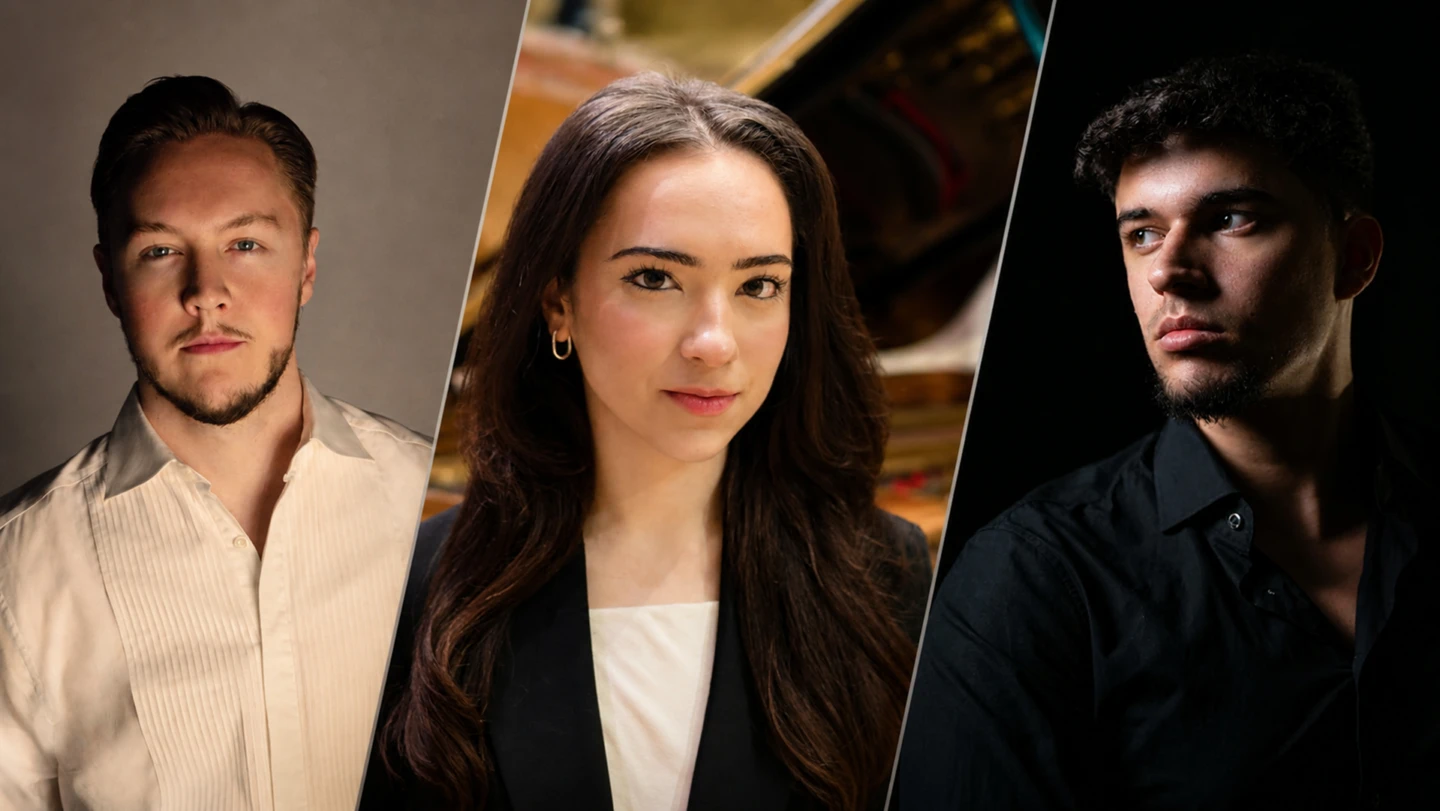 Anna Nebaba, Sebastian Iivonen, Yoav Roth och Helsingborgs symfoniorkester