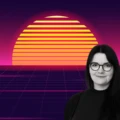 Illustrerad bild av en soluppgång. Framför det en bild på textens författare Hillevi Gustafson.