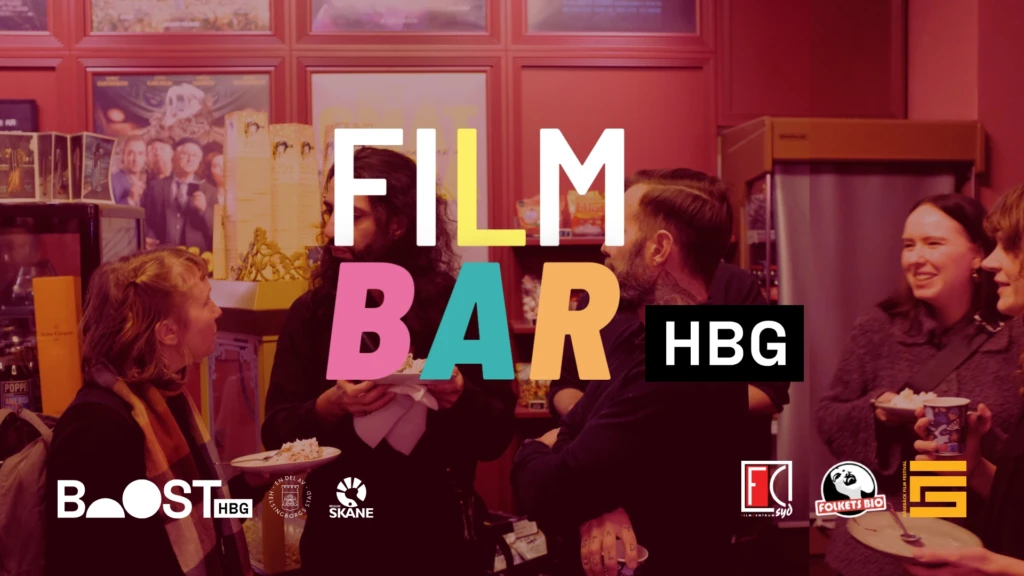 Bild från Röda Kvarn med texten "Filmbar HBG"