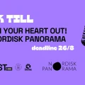 en illustration av en gammal mikrofon samt loggor för BoostHBG, Helsingborg Stad, Region Skåne och Nordisk Panorama på en lila bakgrund med texten: Sök till Pitch your heart out at Nordisk Panorama, deadline 26/8