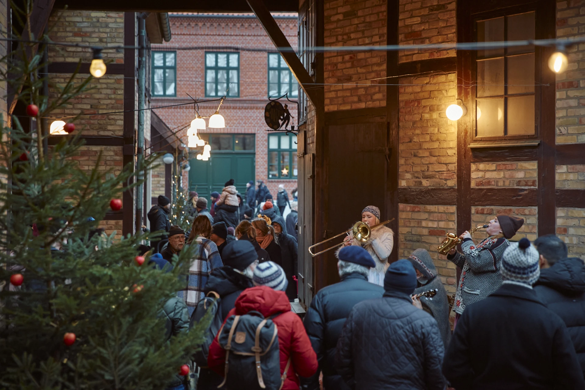 Julmusik på julmarknad